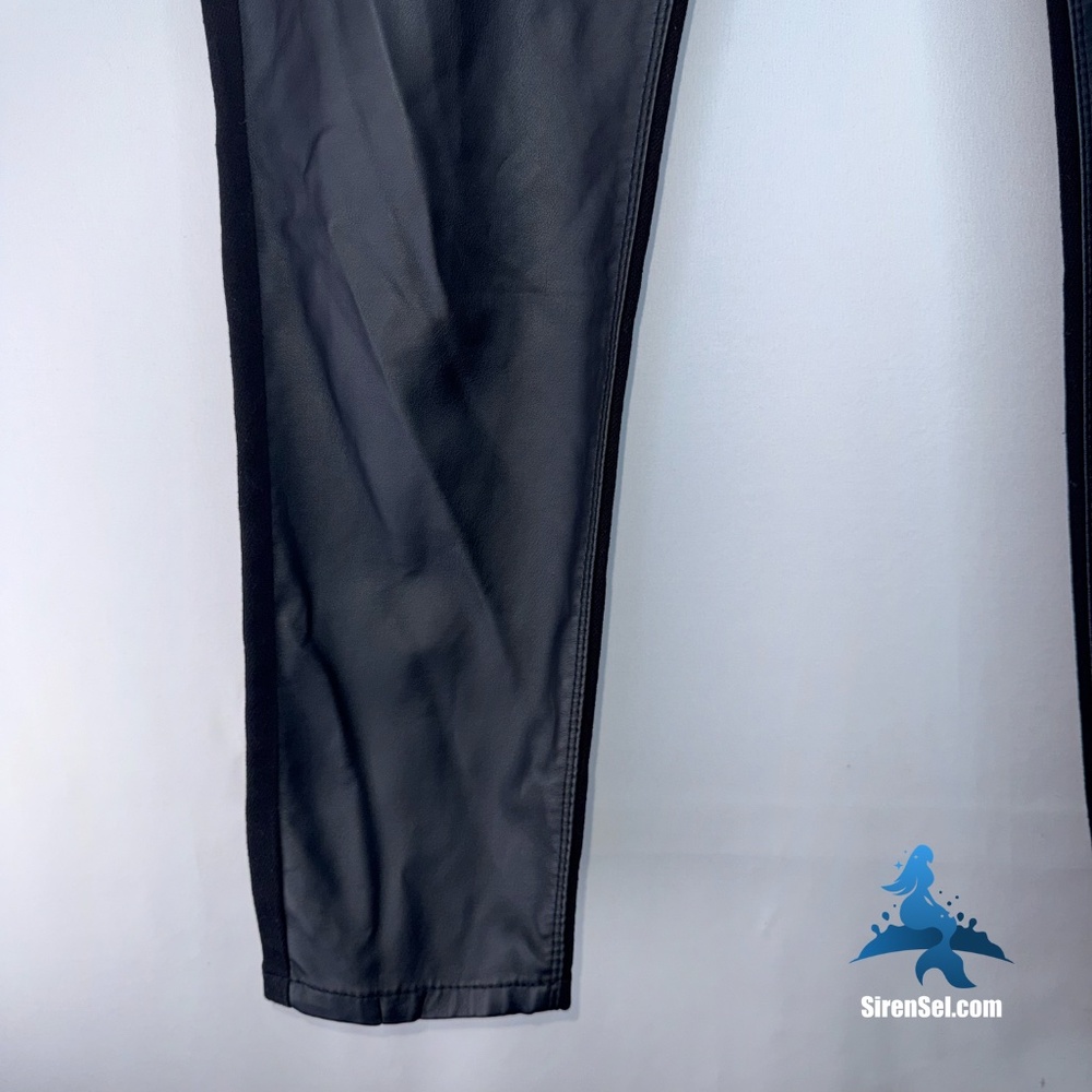 1225 NWT Chic Denim Skylar Corset Skinny Jeans Faux Leather Hybrid - 16S - Black - Picture 14 of 16